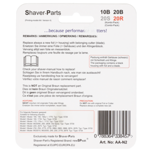 Rakhuvud 10B/20B till rakapparat Braun Series 1