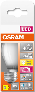 Himmennettävä pallolamppu LED E27 Osram, lämpimän valkoinen