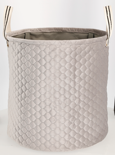 Förvaringskorg sammet grå