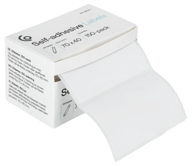 Självhäftande etiketter till burkar och flaskor, vita