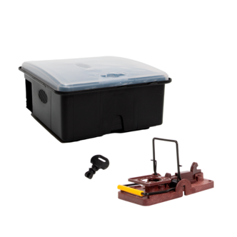 SafeTrap musdepå med 1 Snap-trap-fälla mot mus