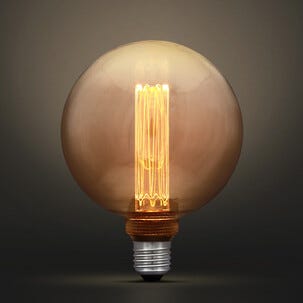Dekorativ globlampa amber LED E27 50 lumen, extra varmvit