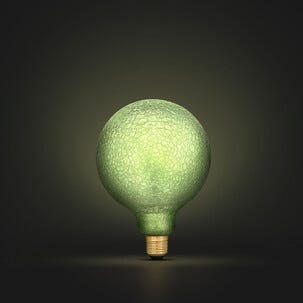 Dimbar globlampa LED E27 krakelerad 125 mm