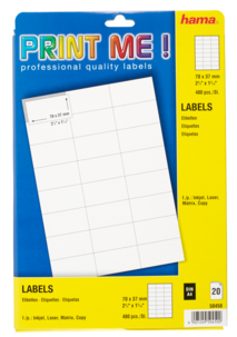 Selvheftende etiketter