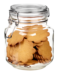 Glasskrukke med patentkork