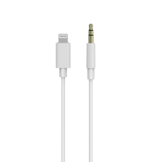 3,5 mm ljudkabel Lightning, 1,5 meter, vit 