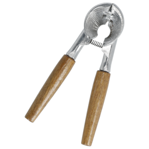 Nötknäckare i trä och aluminium, 17 cm