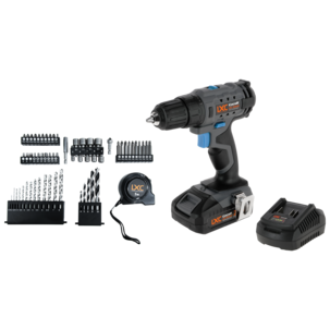 Cocraft LXC DD650-K skruvdragare 18 V batteri och tillbehör 