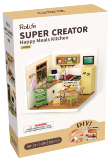 Rolife Super Creator miniatyrrum Happy Meals Kitchen, från 14 år