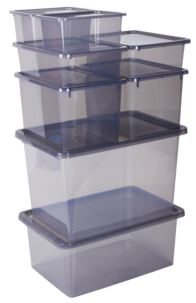 Förvaringslåda Modul, rökfärgad