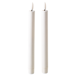 Northlight LED antikljus laddningsbara 25 cm vit 2-pack