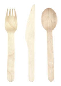 Kertakäyttöaterimet bambu, 18 kpl