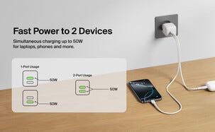 Belkin BoostCharge Pro USB-C snabbladdare, 50 W