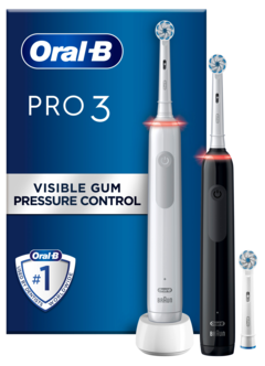 Oral-B PRO3 3900N eltandborste, 2-pack