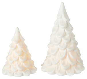 Minigran i keramik med LED-belysning