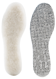 Isolerande iläggssulor aluminium/ull, klippbara, 1 par