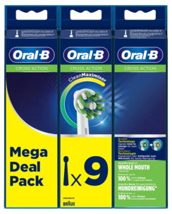 Oral-B Cross Action, borsthuvud, vit
