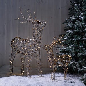 Reinsdyr med LED-lys, 105 cm