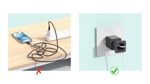 USB-C PD Laturi, jossa johto ja pidike, 1 m, 20 W