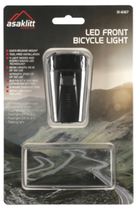 Cykellampa fram LED 100 lm, Asaklitt