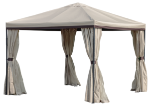 Paviljong på 3 x 3 m med myggnett