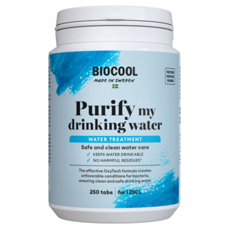 Biocool Purify My Drinking Water vattenreningstabletter, 250 st