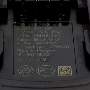 Batteri Bosch 18 V/2,5 Ah LI