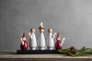 Adventsljusstake Star Trading, luciakör med 5 lampor