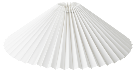 Northlight Ines plissert lampeskjerm hvit, 25 cm og 36 cm