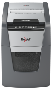 Dokumentförstörare Rexel Optimum AutoFeed+ 100X, korsstrimling