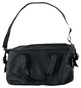 Weekendbag herr och dam, svart konstläder, 40 l