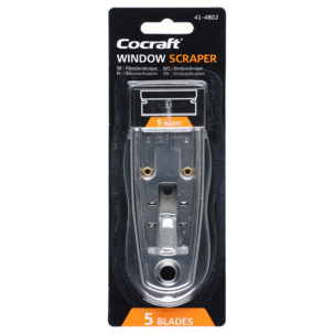 Cocraft glasskrape med 5 ekstra blad, 40 mm
