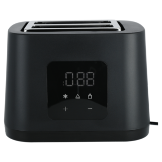 Brødrister 2 skiver digitalt display svart
