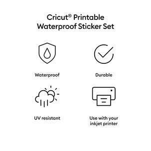 Cricut Sticker Set vattentåligt, A4, 6 ark