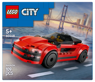 LEGO City Röd Sportbil, 60448, från 5 år