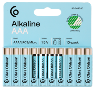 Alkaliskt batteri AAA/LR03 Clas Ohlson