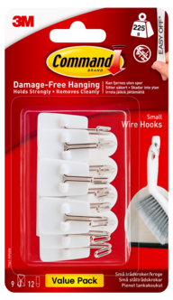 Command Value Pack selvheftende ståltrådkroker, små