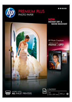 Fotopapper A4 HP Premium Plus, Glossy