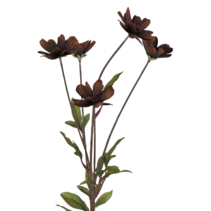 Kunstig snittblomst, mørkerød kosmos, 66 cm