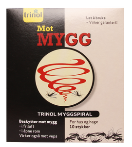 Trinol myggspiral, 10 stk.