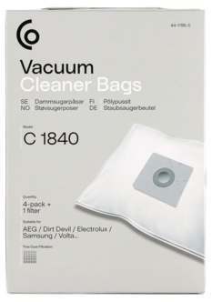 Dammsugarpåsar C1840, 4-pack