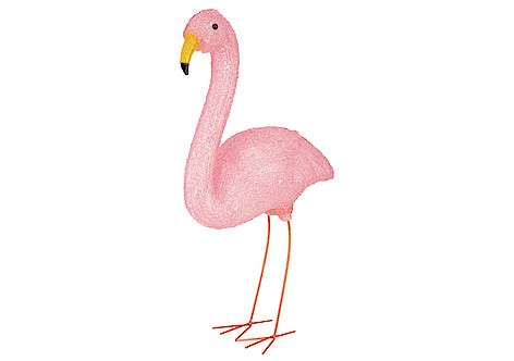 Solcellebelysning flamingo