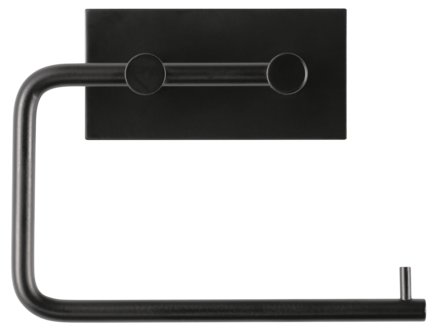 Selvheftende toalettpapirholder, svart