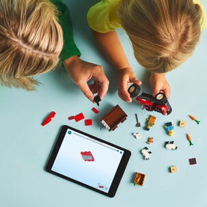 LEGO City Röd jordbrukstraktor med släp och får 60461, från 4 år