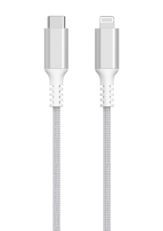 Tygklädd USB-C till Lightning laddkabel för iPhone 1,5m Clas Ohlson