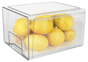 Pinottava säilytyslaatikko jääkaappiin, läpinäkyvä