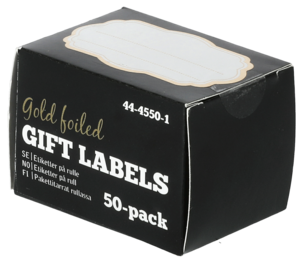 Guldetiketter på rulle, 50-pack