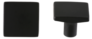 Kvadratisk knopp, svart smide