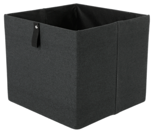 Förvaringslåda kvadrat, linnelook