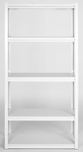 Bred hylla med 5 hyllplan, metall, 91,5x46x183 cm